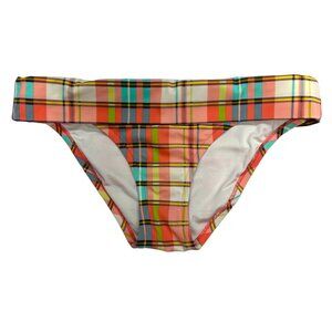Victoria's Secret Pastel Plaid Fold Over Swim Bottoms (XS)
